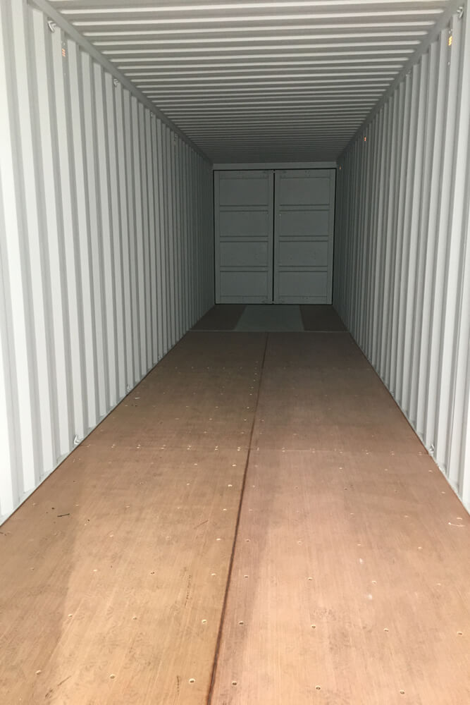 40' Storage Container Interior