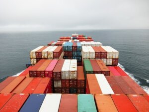Shipping Containers on a ship