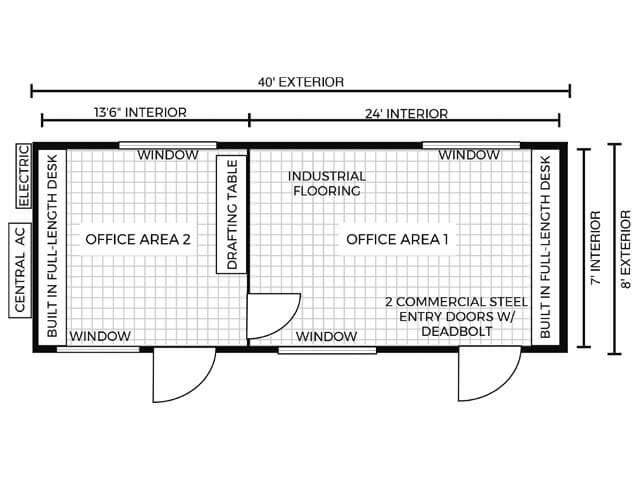 Office Container Floor Plan