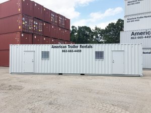 40' Office Container with doors and windows