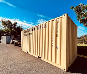 20ft storage container in the sun