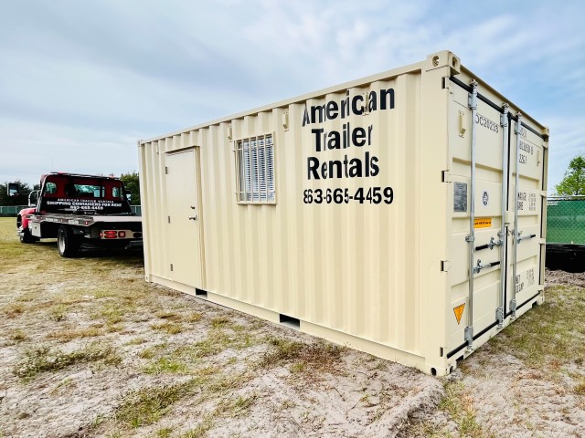 20' Office Container Delivered on sandy Site